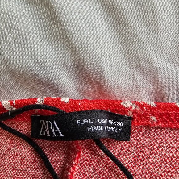 NEVER WORN ZARA RED TANK MIDI DRESS SIZE L - Picture 10 of 12